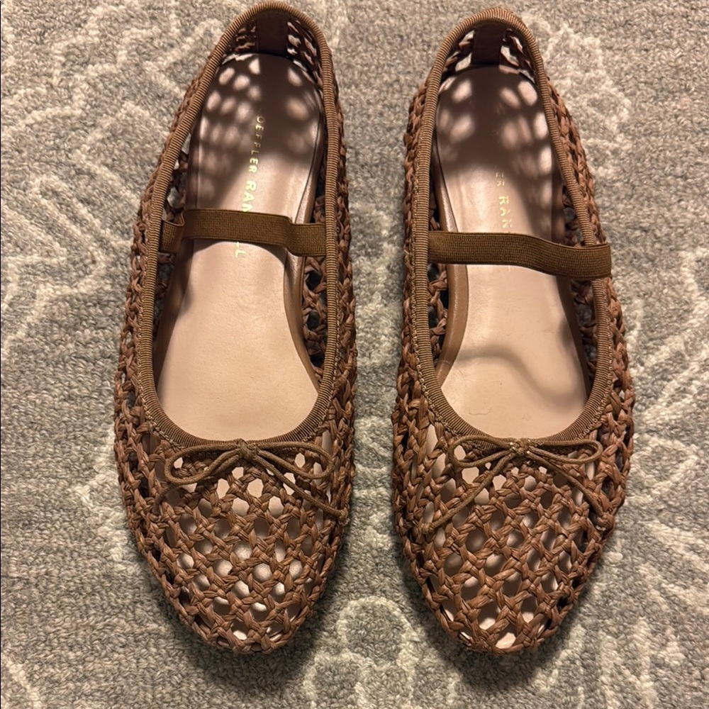 Loeffler Randall Brown Woven Flats